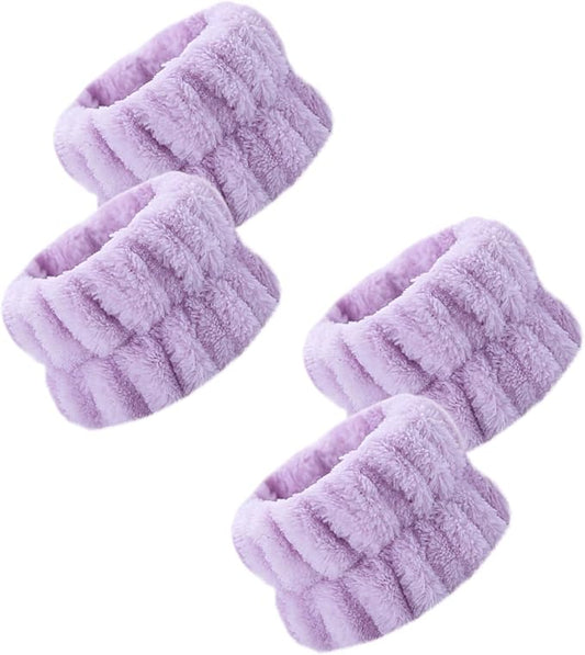2 Pairs Wrist Washband for Women Washing Face, Wrist Spa Washband Absorbent Wristbands, Prevent Liquids from Spilling Down Your Arms