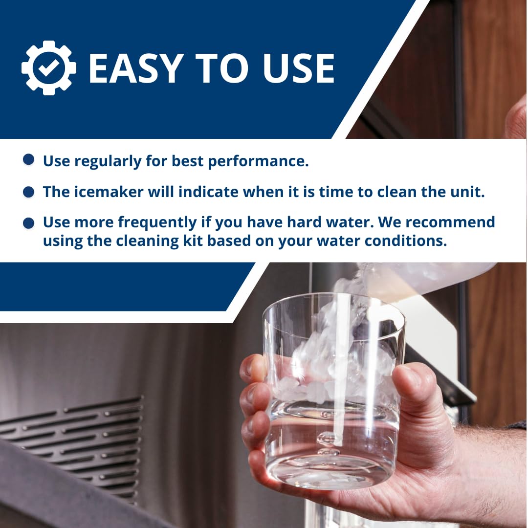 GE Profile Opal | Cleaning Supplies Kit for Opal Nugget Ice Maker | Ice Machine Cleaner Kit Includes (1) 5 oz Bottles of Cleaning Solution, (1) Cleaning Sponge