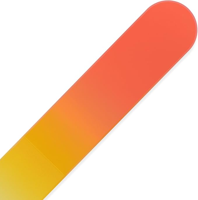 Mont Bleu Rainbow Crystal Nail File in Black Pouch - Czech Tempered Glass - Handmade in Bohemia (Czech Republic)