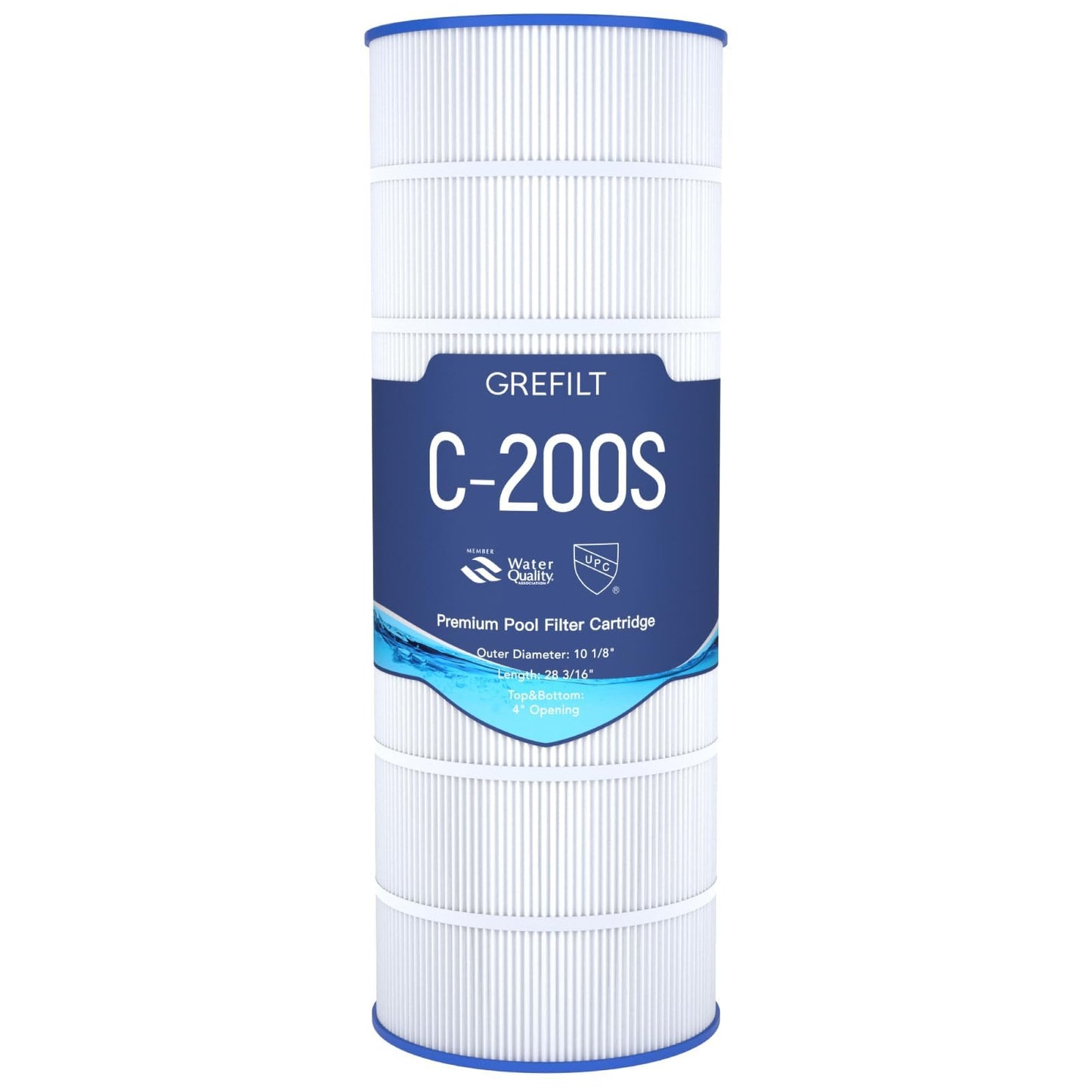 Grefilt C200S Pool Filter Cartridge, Compatible with Hayward CS200E, CX200XRE, Replaces Pleatco PA200S, Ultral-D5, 200 sq. ft