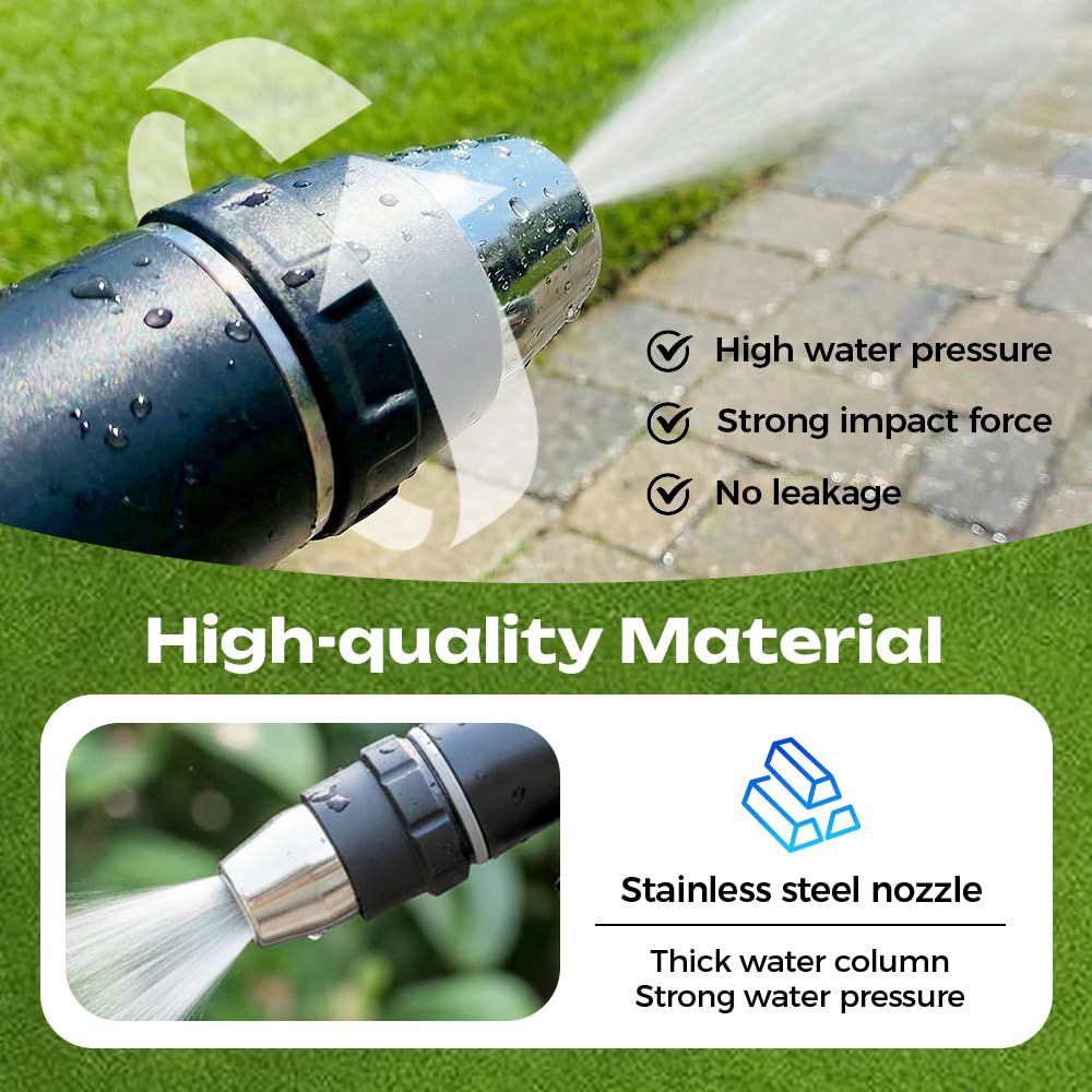 Hose Nozzle High Pressure, 2026 New Turn Any Hose Into a High Pressure Water Washer Jet, Jet Nozzle Power Washer for Garden Hose, Universal Water Pressure Washer for Car Garden Yard Cleaning (1 Piece)