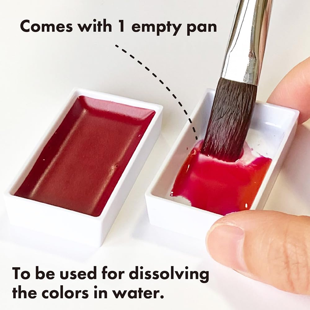 Kuretake GANSAI TAMBI GRANULATING COLOR II 5 colors set, Watercolor Paint Set, Professional-Quality for Artists and Crafters, AP-Certified, Made in Japan