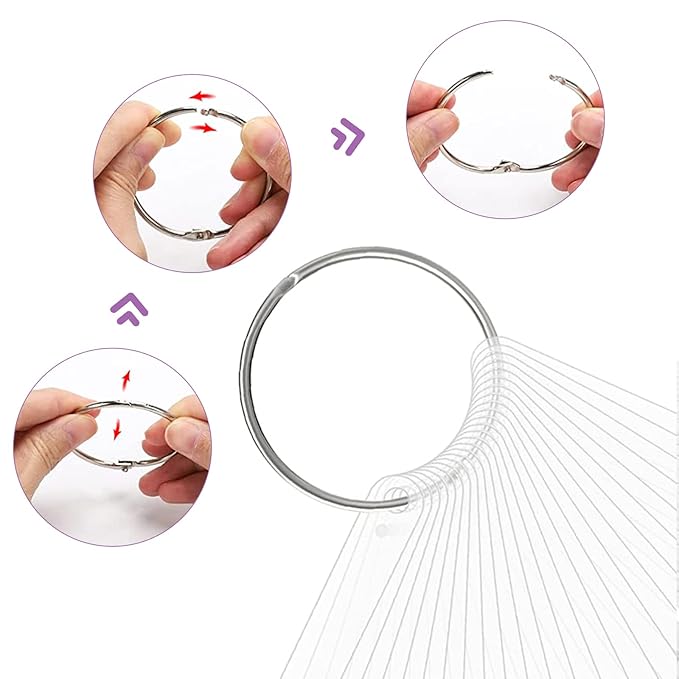 BQAN 200 Pcs Nail Swatch Sticks with Ring Ã¢ÂÂ Nail Supplies, Stuff, Tools & Accessories for Color Display and Practice, Includes 4 Pack Number Stickers, Nails Thing for Home & Salon Manicure