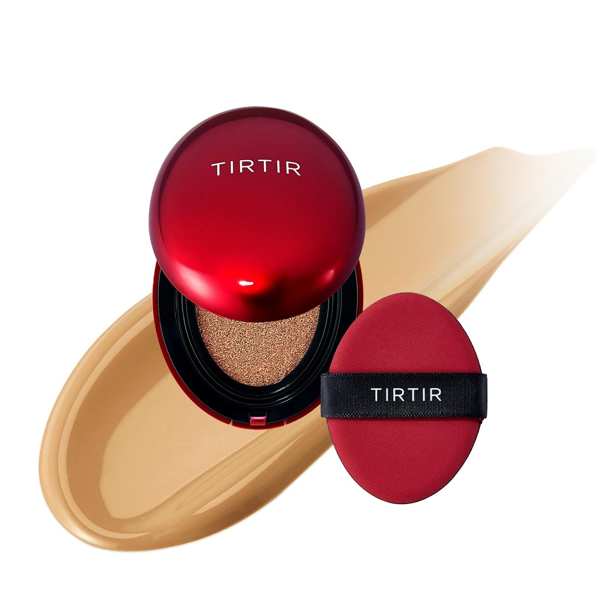 [*Mini Size*] TIRTIR Mask Fit Red Cushion Foundation | Full coverage, Weightless, Skin fit, Satin Glow Finish, Korean Makeup BB Foundation, beauty, Tattoo cover up, Buildable (#28N Oat / 0.15 Fl Oz)