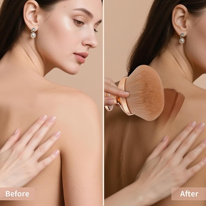 docolor Self Tanner Brush Extra Large Body Makeup Brush, 3.5 Inch Width, Soft synthetic hair Tanning Brush for Foundation, Self-tanners, Bronzer, Powder Self Tan Back Applicator Face&Body Makeup Brush