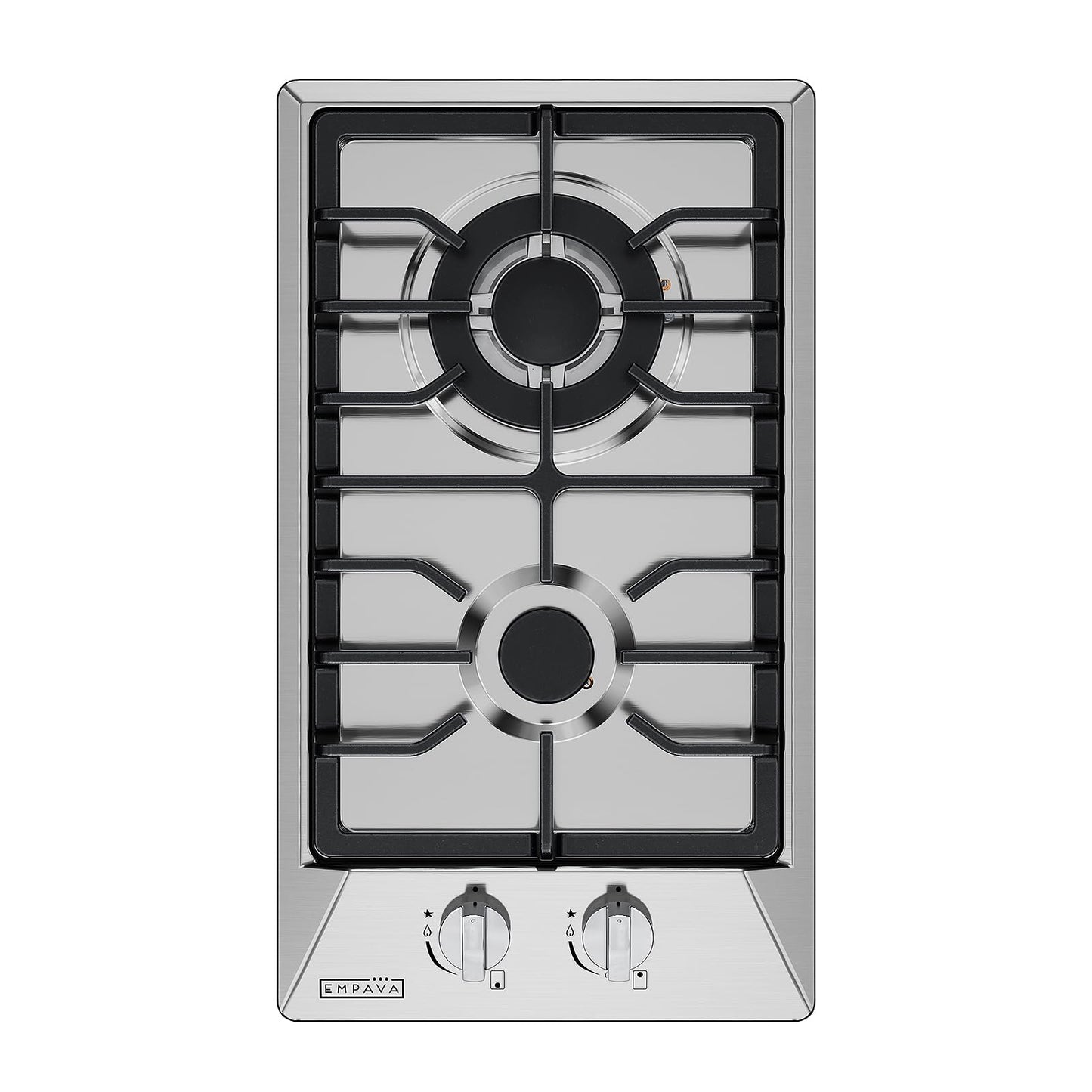 Empava 30 Inch Built-in Gas Cooktop with Stainless Steel Surface, 5 Sealed SABAF Burners, LPG/NG Convertible, Flame Failure Protection, Heavy Duty Cast Iron Grates