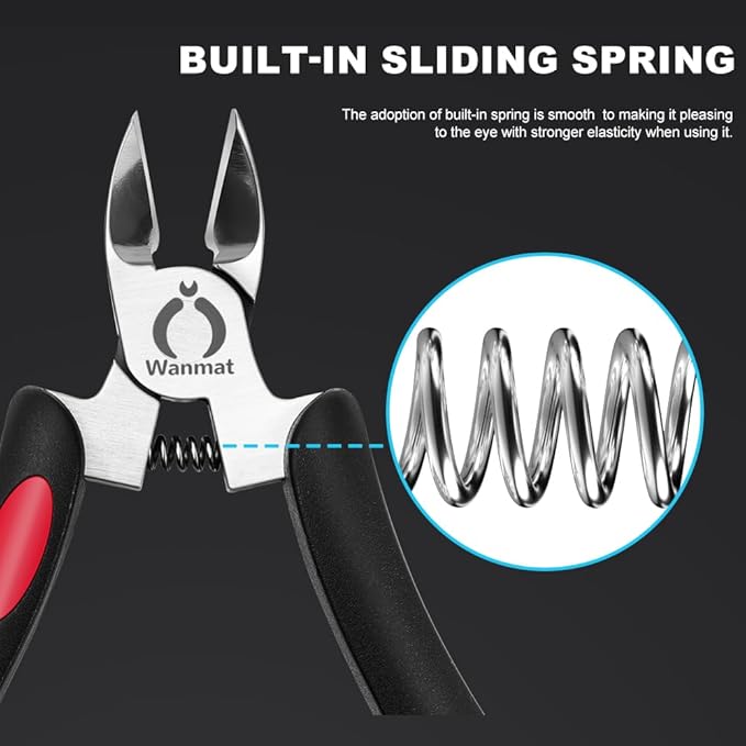 Toe Nail Clipper for Ingrown or Thick Toenails,Toenails Trimmer and Professional Toenail Nipper for Seniors with Stainless Steel Surper Sharp Blades (Soft Handle Nail Clippers for Thick Nails)