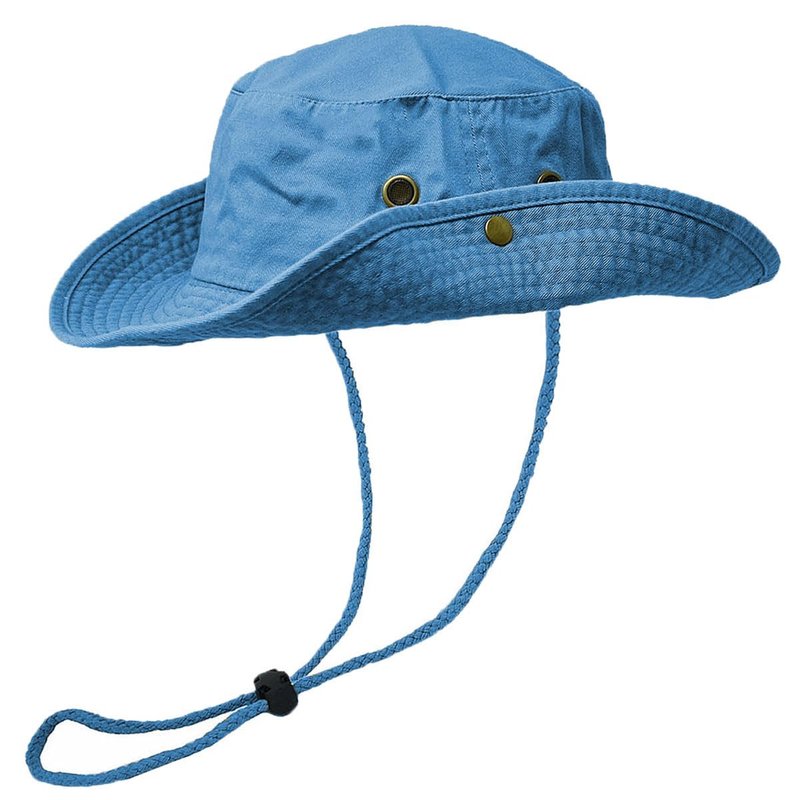 Glory Max Washed Cotton Bucket Hat with Chin Strap Fishing Sun Safari Boonie Cap (as1, Alpha, l, x_l, Baby Blue)