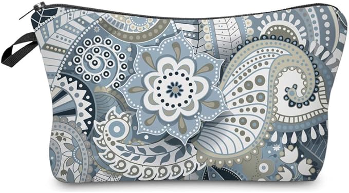 Deanfun Makeup Case Small, Cosmetic Zipper Bag Waterproof for Purse Mini, Women Cute Traveling Accessories Pouch for Ladies Thanksgiving Christmas Gifts(Mandala D2-51559)