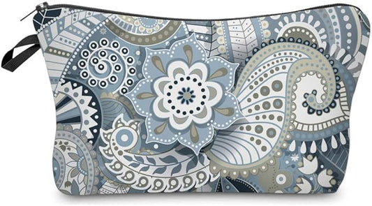 Deanfun Makeup Case Small, Cosmetic Zipper Bag Waterproof for Purse Mini, Women Cute Traveling Accessories Pouch for Ladies Thanksgiving Christmas Gifts(Mandala D2-51559)