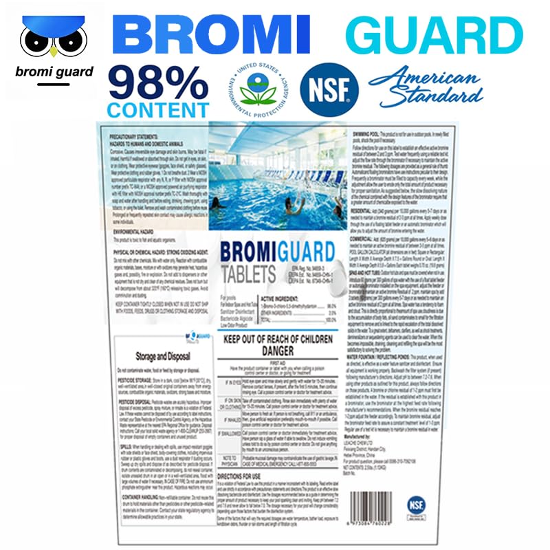 【1 Inch 5.5 Lbs】 Bromine Tablets for Spa Hot Tub Chemical Tabs Brominating Tablets Spa Hot Tub Chemical Sanitizer