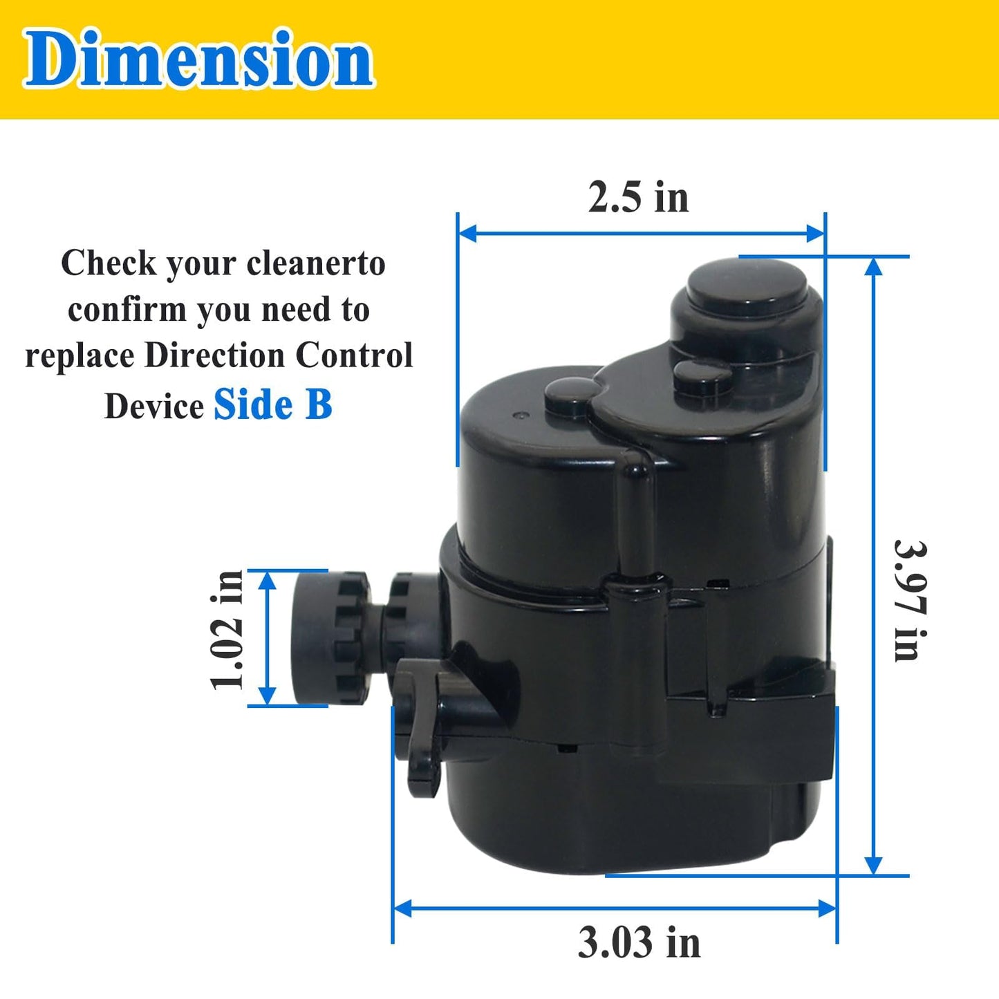 Zeiboat R0524800 Side B Direction Control Device Replacement, for MX8 Series In Ground Automatic Pool Cleaners