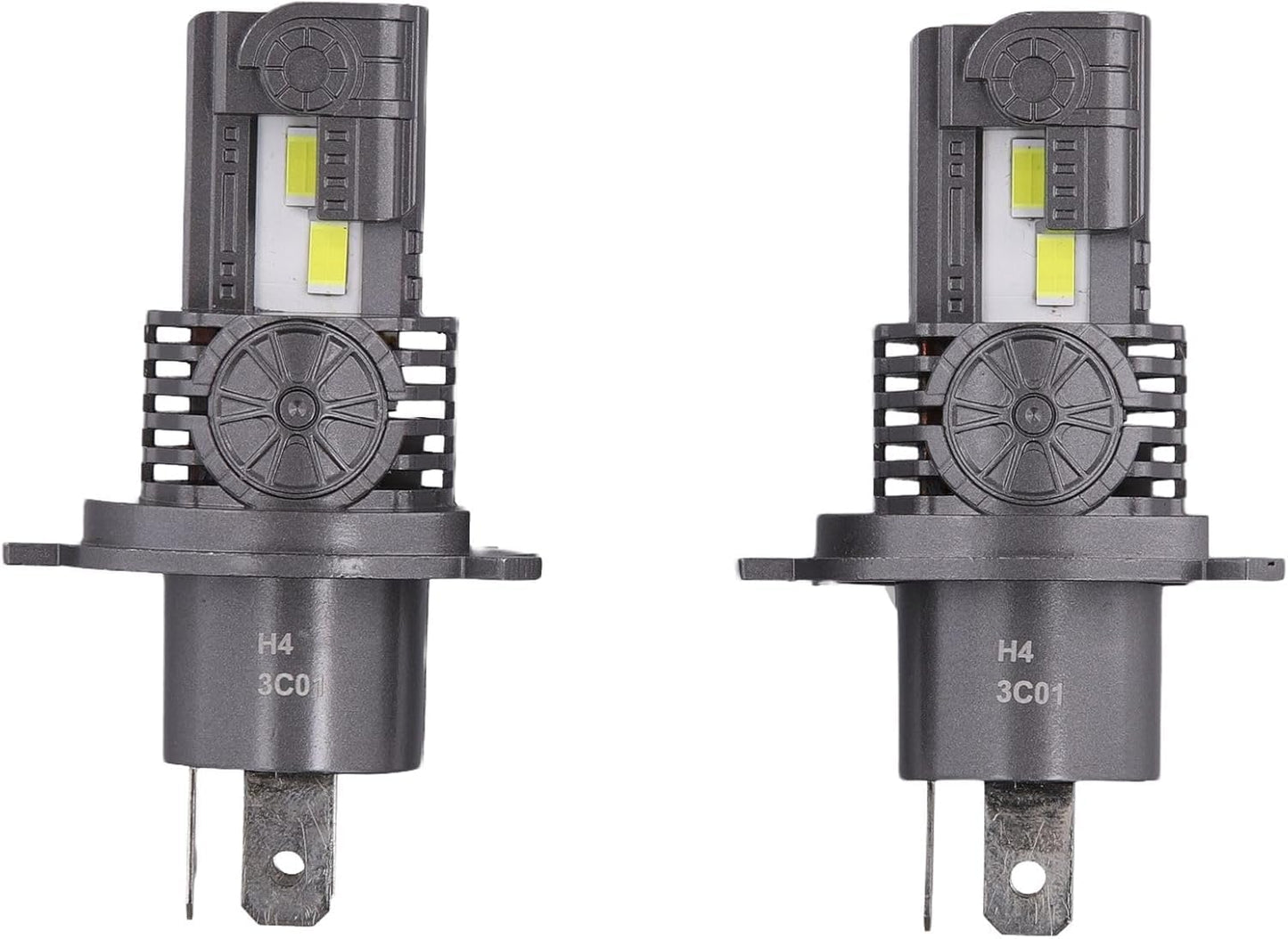 Termitor Latest H4/9003/HB2 Bulbs, 50,000LM Brightness Hi/Low Beam, 6500K Cool White, 1:1 Halogen Size Automotive Replacement H4 9003 Fog Lights, Plug-N-Play, IP68 Waterproof, Pack of 2