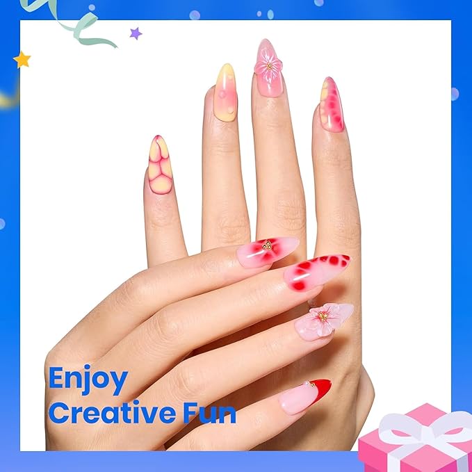 Beetles Blooming Gel 15ml Clear Uv Led Blossom Nails Gel Polish for Spreading Effect Marble Natural Stone Watercolor Floral Print Soak off Diy Nail Art Design Manicure Gift for Women