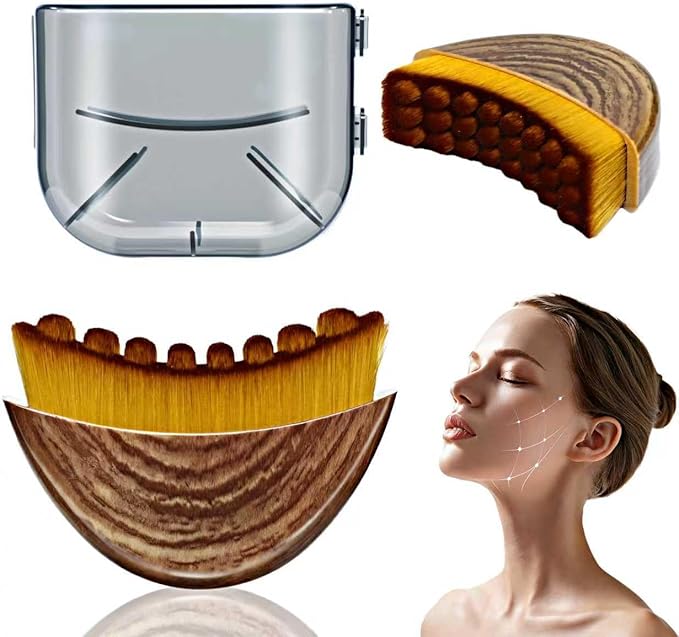 Lymphatic Contour Face Brush for Sculpting, Anti-Puffiness & Face Lift Tool, Promotes Detox, Skin Glow & Serum Absorption, 1 Pack