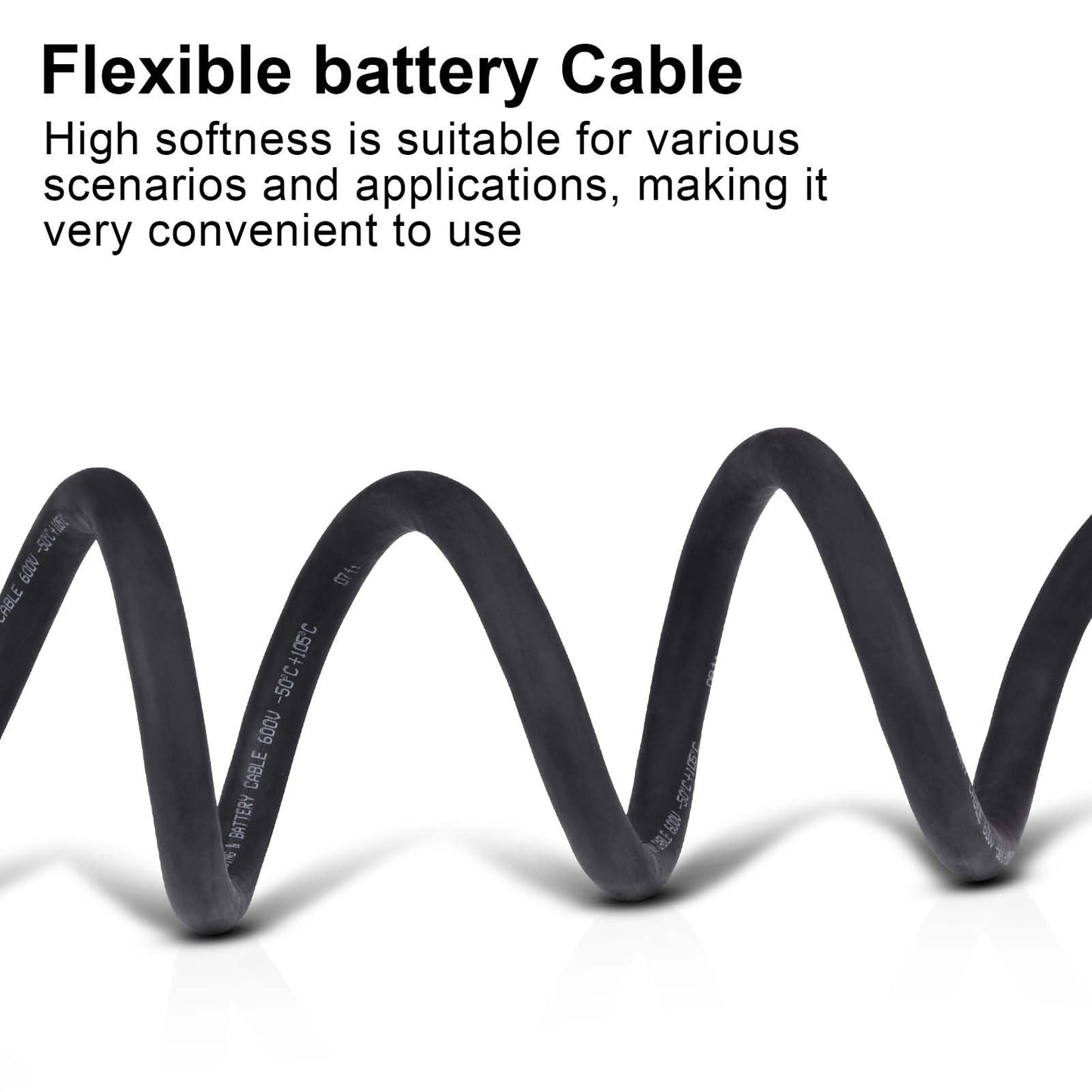 Shirbly 1/0 Gauge Battery Cable,30FT Black 1/0 AWG Pure Copper Wire Welding Cable, for Automotive, Battery, Solar and Generator, Standard USA OFC Wire