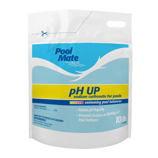Pool Mate 10-Pounds Premium pH Up for Pools, 100% Sodium Carbonate