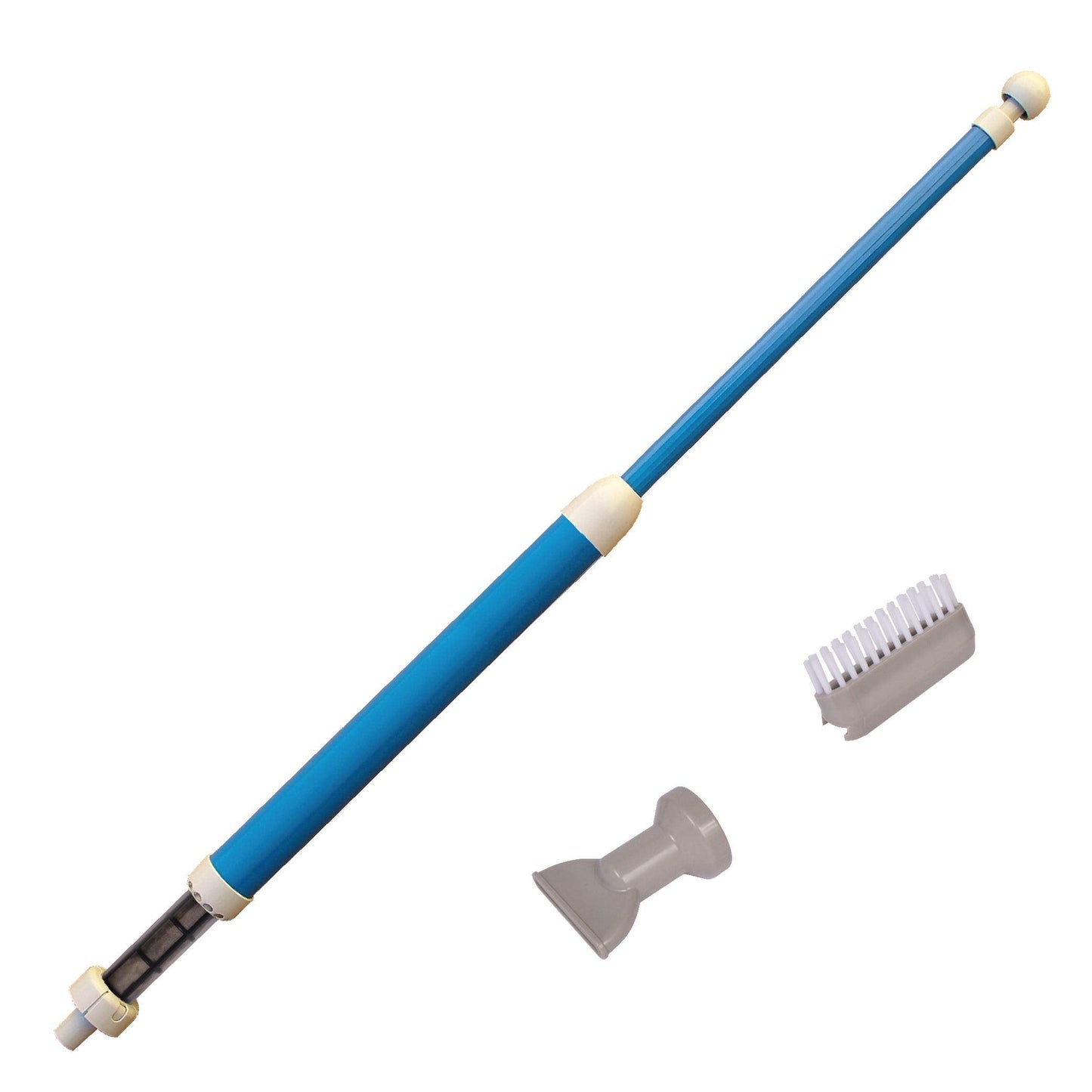 GAME Manual Handheld Pool Vacuum - New and Improved Pump Action Pool Cleaner for Above Ground & In-Ground Pools, Includes Nozzle & Brush Attachments