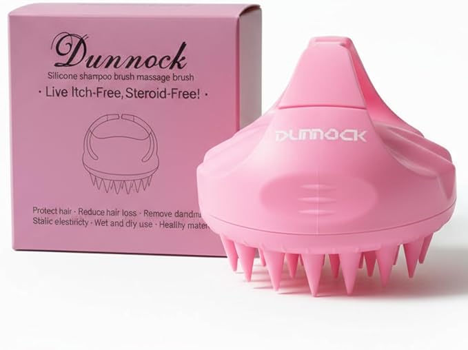 Dunnock Manual Scalp Massager & Shampoo Brush (Pink) Ã¢ÂÂ Designed to give You a Salon-Like Scalp Treatment at Home Turn Every Wash Dandruff Comb Into a Spa Experience Scalp Stimulator.