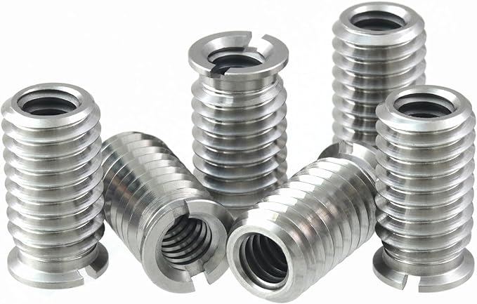 Stainless Steel 1/4"-20 Female to 3/8"-16 Male Convert Screw Adapter 6 Pieces 18mm Height