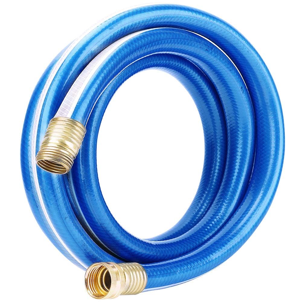Blue Garden Hose 3/4 in. x 25 ft. -Non Kinking, Leak Free, Flexible, Male to Female Fittings -Heavy Duty Lightweight Durable PVC Water Hose -150PSI Work & 500PSI Burst, for Lawn & Commercial Use