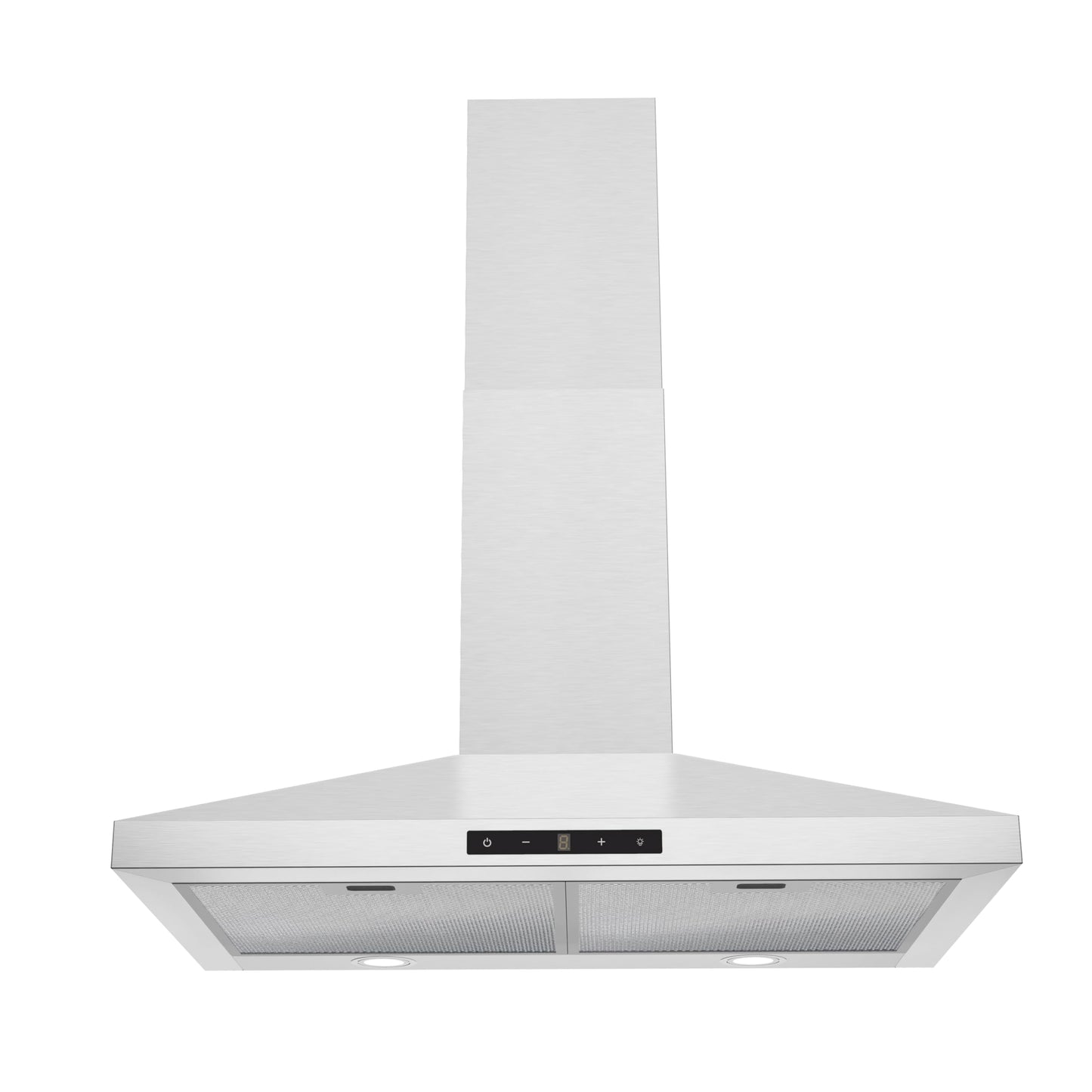 30 inch Wall Mount Range Hood, Touch Control LED Lights, 460 CFM Quiet Kitchen Stainless Steel Vent Hood with 3 Speed Exhaust Fan Ducted/Ductless Convertible, Dishwasher-Safe Baffle Filters