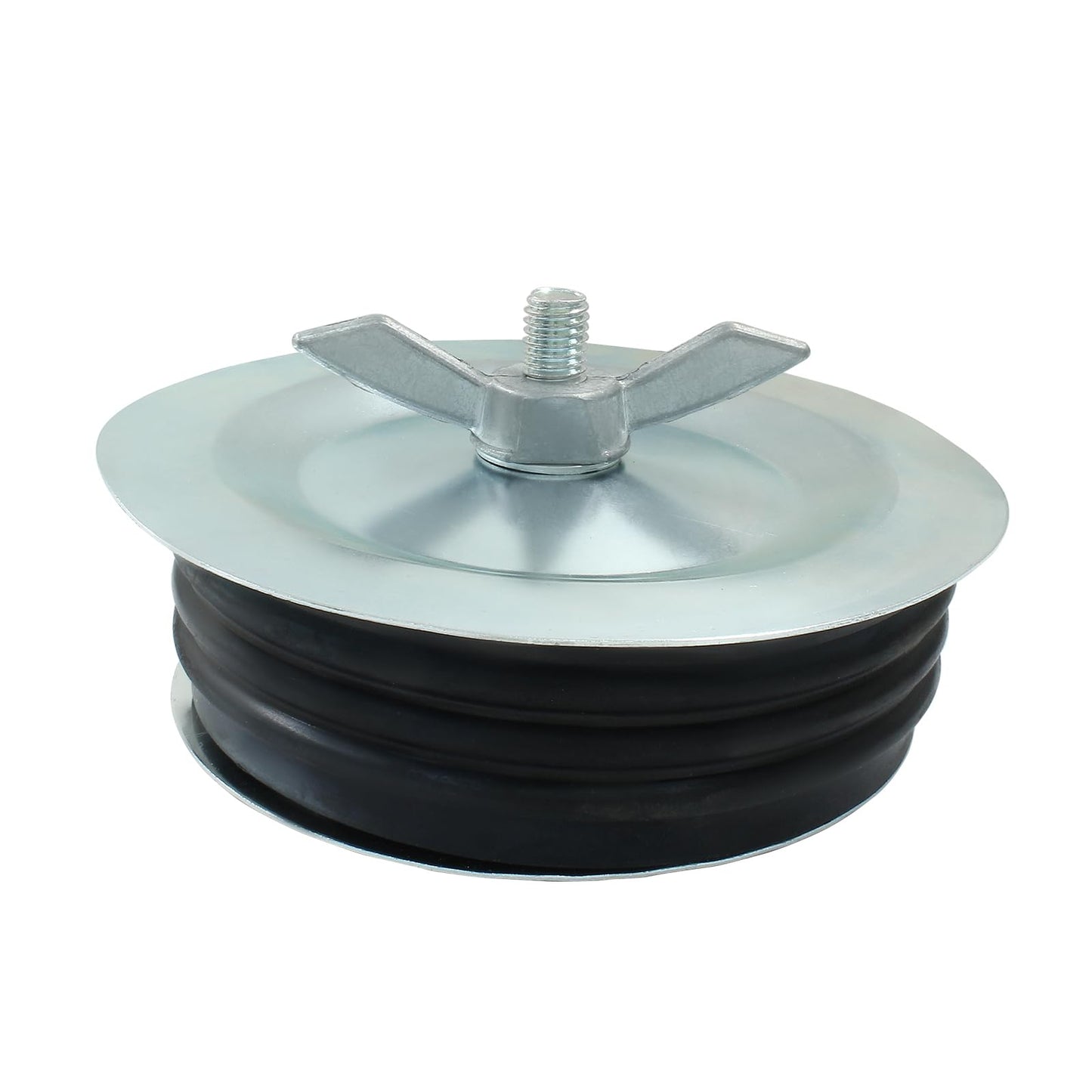 HARSKIYER 6 Inch Sewer Cleanout Cap, Durable Mechanical Test Plug Metal Sewer Drain Cover, Sewage Pipe Cap with Wing Nut for Pipes, Sinks, Pools