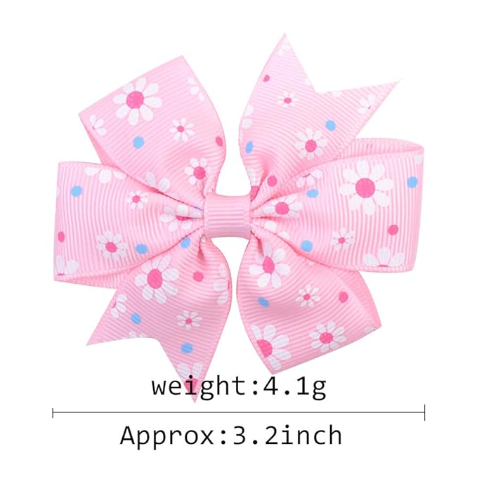 Choicbaby 40pcs Baby Girls Grosgrain Ribbon Pinwheel Hair Bows Alligator Clips Hair Pins Barrettes for Toddler Infants Newborn