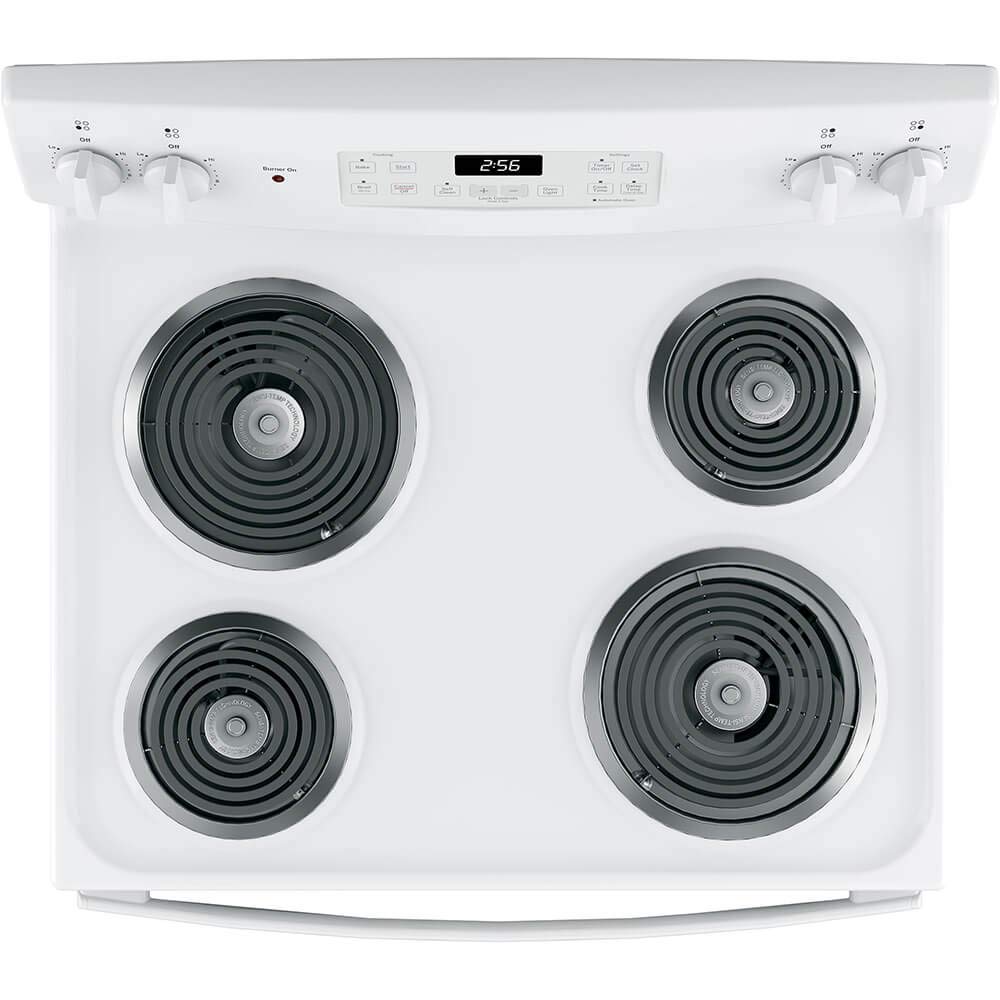 GE 30 in. 4 Burner Element Free-Standing Electric Range in White