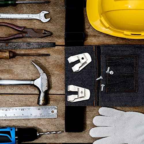 Replacement Belt Clip Hooks Stainless Steel Driver Belt Clip Drill Hook Tool with Screws Power Tool Parts(8 Pieces)