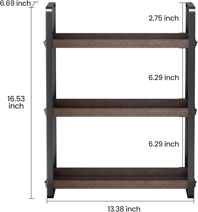 Bathroom Counter Organizer,Bathroom Countertop Organizer,Counter Shelf,Countertop Storage,Organization and Storage,Makeup Shelf,Sink Caddy(Brown 3 Tier)