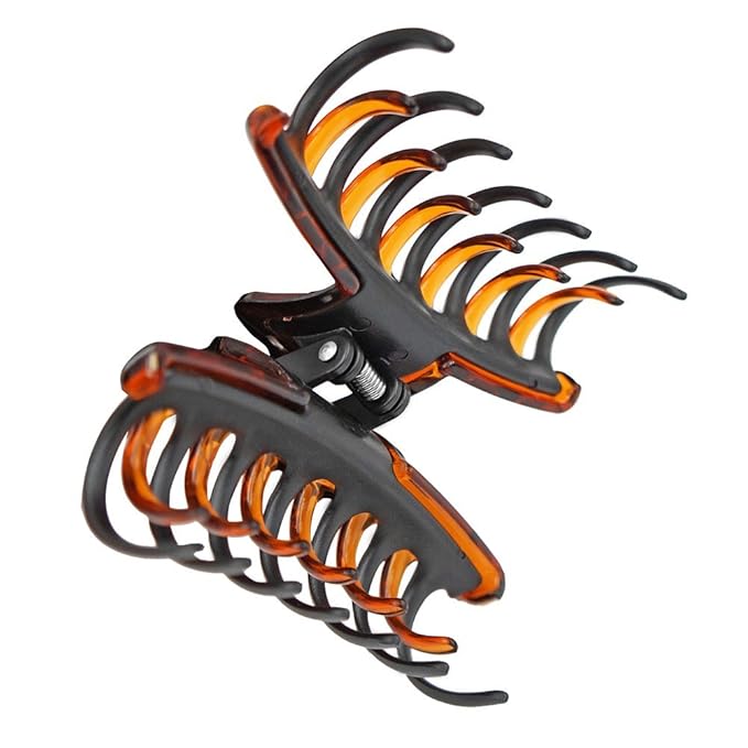 Revlon Strong Hold Hair Claw Clips, For Women, Brown/Black, 2 Count (Pack of 1)