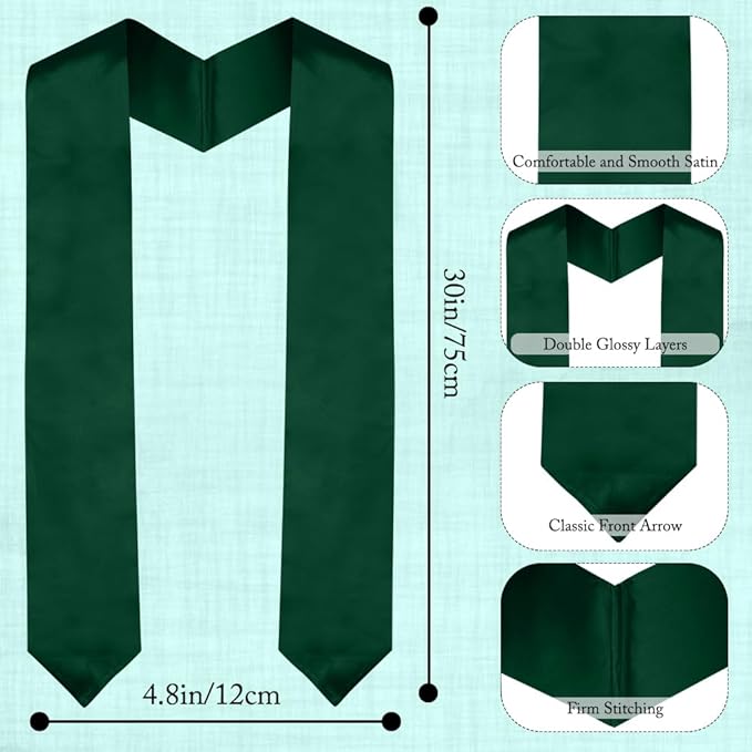 Graduation Stole Graduation Sash Unisex Adults Class of 70'' Stoles for Academic and Choral Ceremony