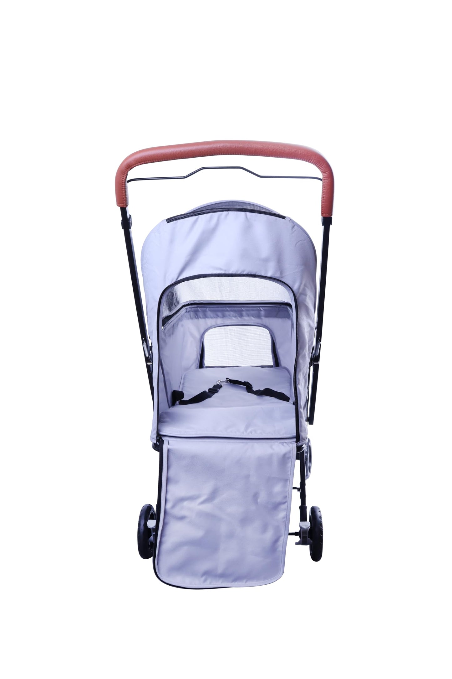 FOURPAW Reversible Pet Stroller (4 Wheels for Cats and Dogs) for Small and Medium Pets up to 33 lbs.Gray