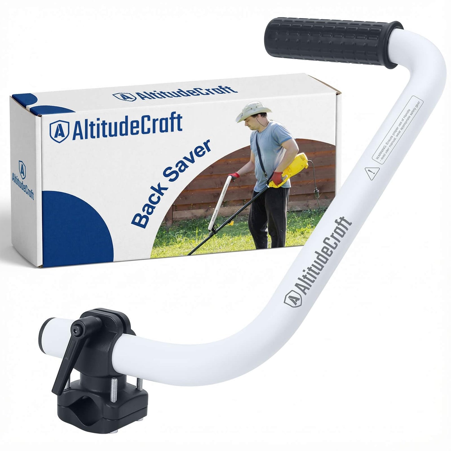 AltitudeCraft Upgraded Weed Eater Handle, String Trimmer Handle Extension, Ergonomic Back Saver Lawn Trimmer Handle Grip - Universal Weedeater Handle for Easy Yard Trimming (Patented)