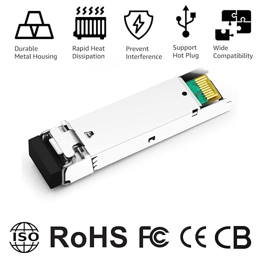 OPSTRAN 1000BASE-LX/LH SFP Optical Transceiver Module Compatible with HPE H3C JD119B JD119A JD494A JC875A 1310nm 20km DOM Duplex LC SMF 4 Pack