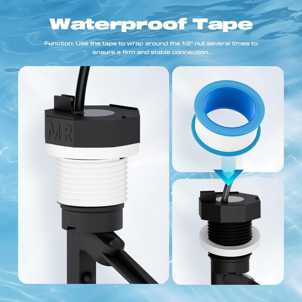Malictele Flow Switch, GLX-FLO-RP for Hayward Goldline Aquarite Salt System Pool Flow Sensor Suitable Hayward Salt Cell and Chlorine Generator with 15ft Cable Pool Flow Switch