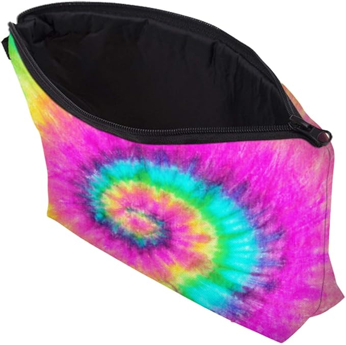 Deanfun Cosmetic Bag for Women, 3D Spiral Printed Waterproof Durable Makeup Bags Roomy Purse Bag Travel Accessories Trendy Gifts (52469)
