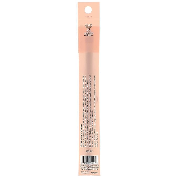 e.l.f. Concealer Brush, Flat Makeup Brush For Concealing Imperfections, Vegan & Cruelty-Free (Pack of 2)