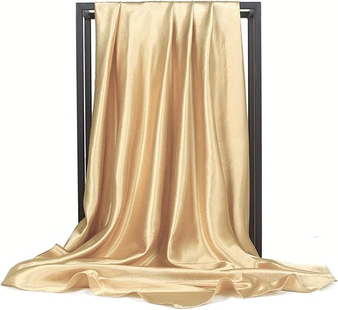 vimate 35" Square Silk Like Head Scarf - Women's Fashion Satin Scarf Bandana for Hair Wrapping at Night.