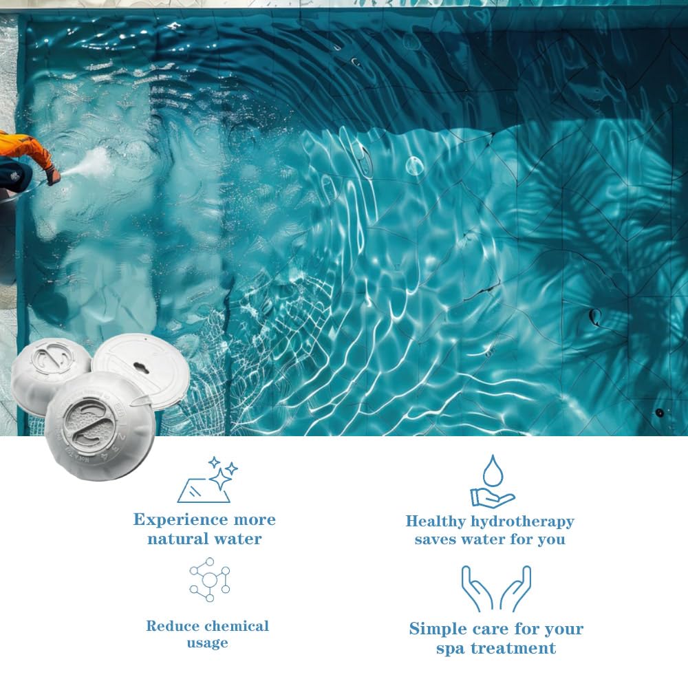 Hot Tub Cartridges Replacement for Frog Ease Floating System，Compatible with Frog Ease Floating System，Continuously Releasing Chlorine for 3-4 Weeks，Smart Self-Regulating Water Treatment-3Pack