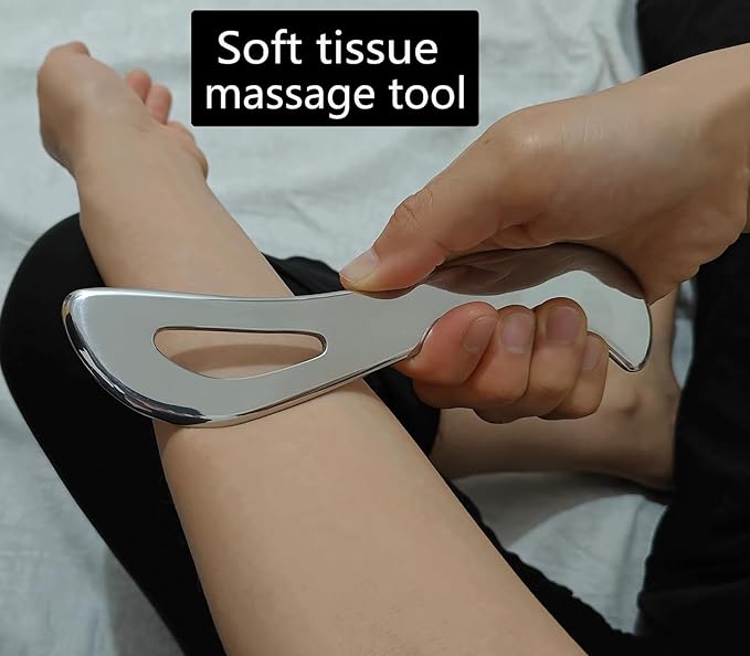 Stainless Steel Gua sha Scraping Massage Tool,IASTM Tool,Physical Therapy for Soft Tissue,Used for Back,Neck, Legs, Arms, Shoulder(S2)