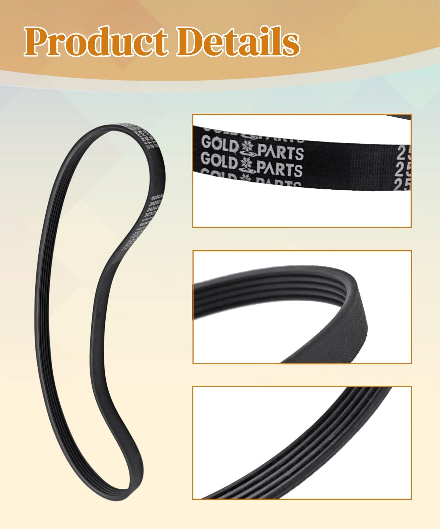 253C1275P001 Washer Motor Drive Belt Fits For GE LG Kenmore Clothes Washer,Washing Machine Parts Replace EDR5P001X1(Polyv Belt 6:1)