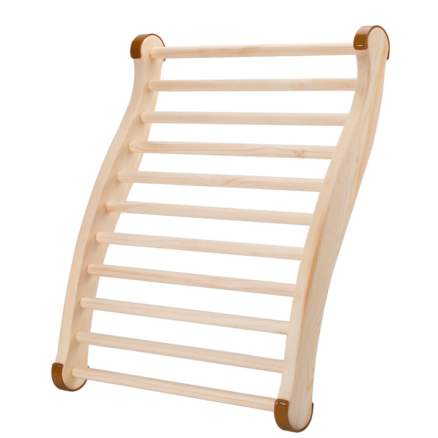 Wiiyita Sauna Backrest Sauna Accessories Wooden Slip-Resistant Non-Toxic Comfortable S-Shape Design Sauna Chair with Back, Sauna Accessories for Any Barrel or Infrared Sauna