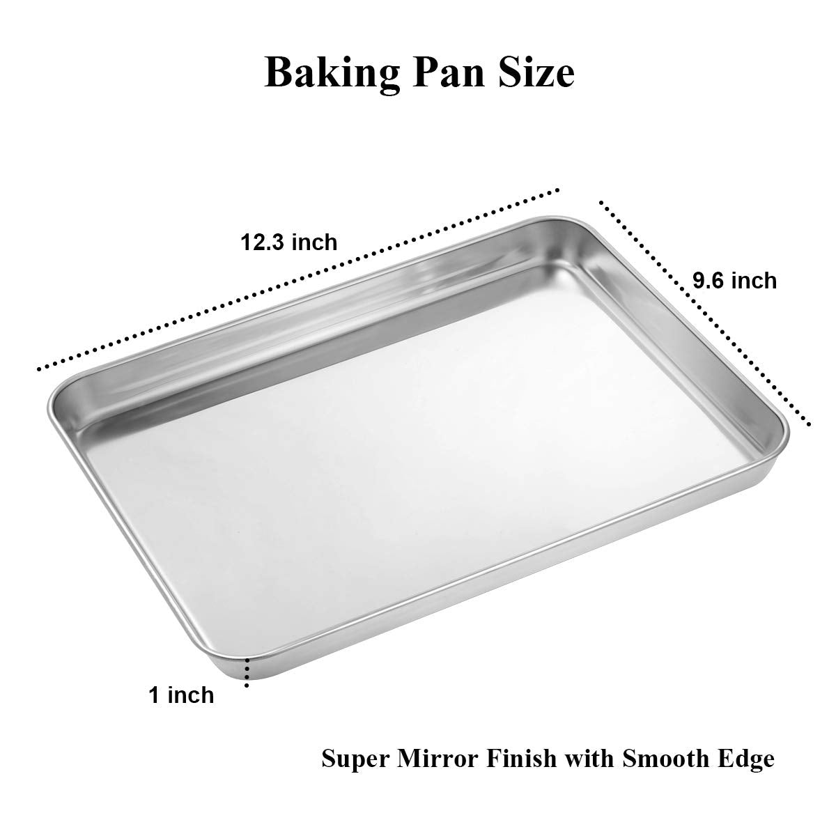 Wildone Baking Sheet with Rack Set [2 Sheets + 2 Racks], Stainless Steel Cookie Pan baking Tray with Cooling Rack, Size 12 x 10 x 1 Inch, Non Toxic & Heavy Duty & Easy Clean