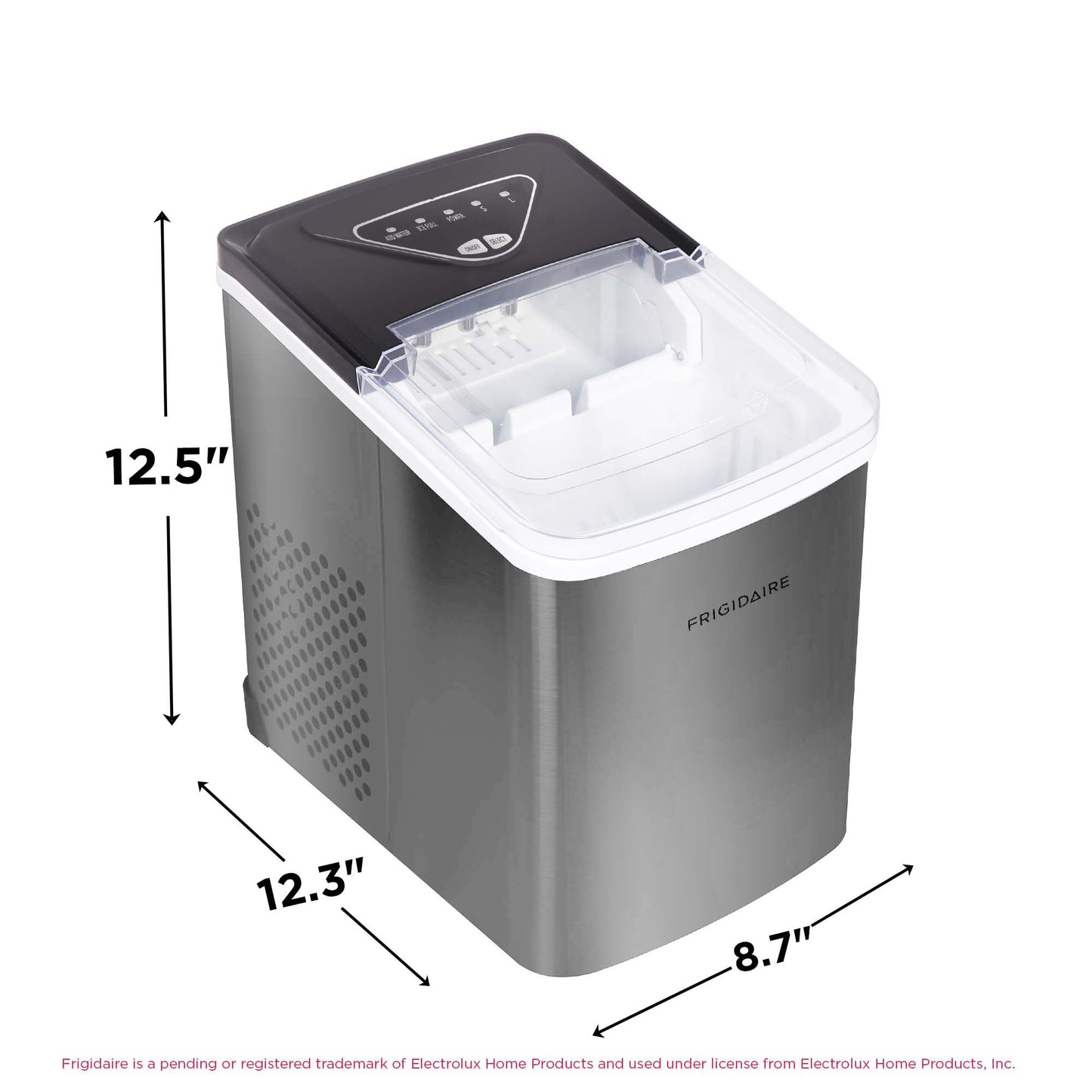 Frigidaire EFIC123-SS Counter Top Maker, Produces 26 pounds Ice per Day, Stainless Steel