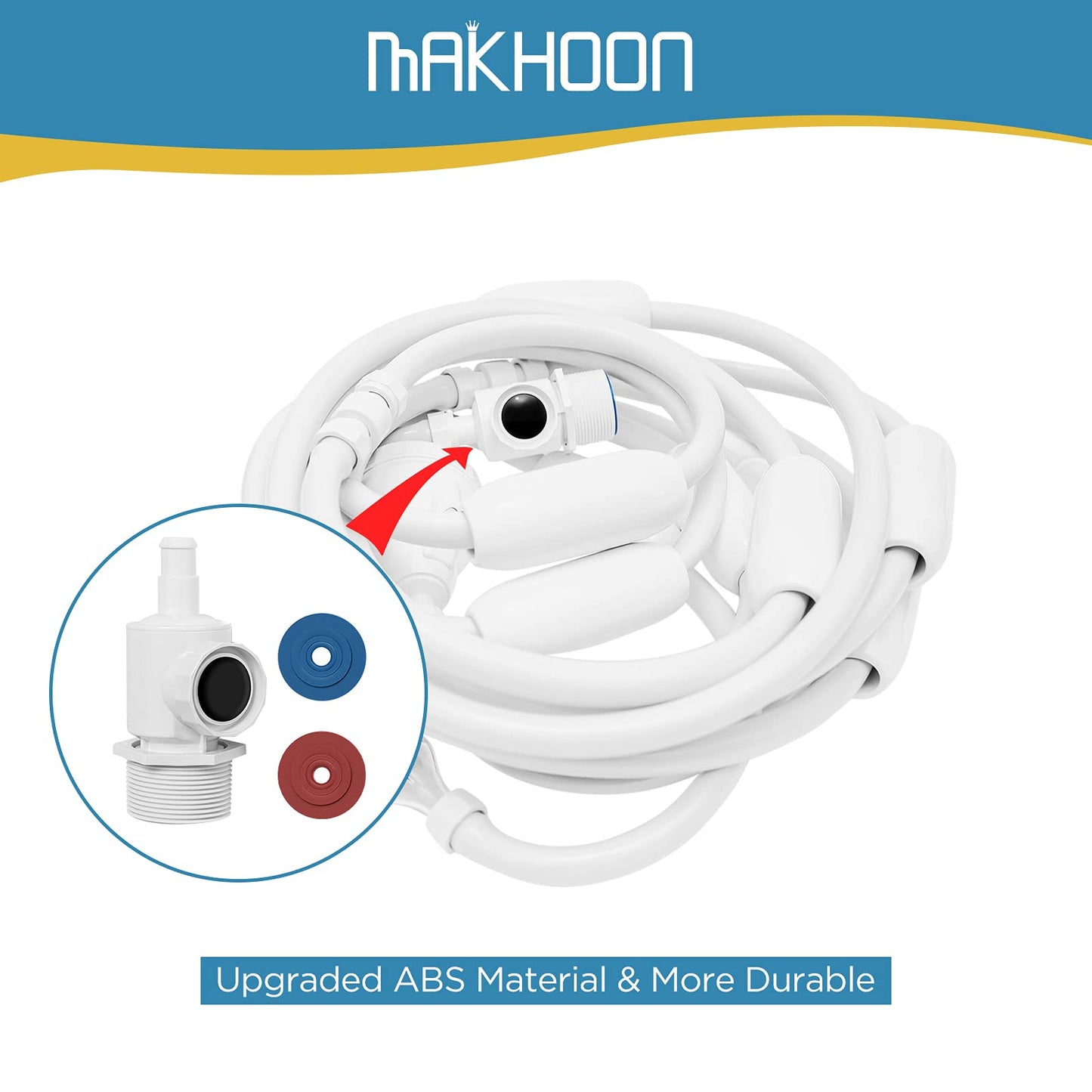 MAKHOON [Upgraded] Pool Cleaner Feed Hose Replacement for Zodiac Polaris 280 380 180 3900 Pool Cleaner Feed Hose G5(Not Compatible with Polaris 360)