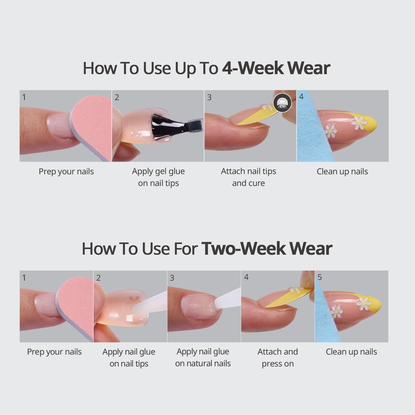 BTArtbox Press On Nails Almond - Power Calm, Lamp-Curable 4-Week Wear Nude Pink Extra Short Press On Nails with Glue and Adhesive Tabs, Easy-to-Apply in 16 Sizes - 32 Nails All-in-One Kit