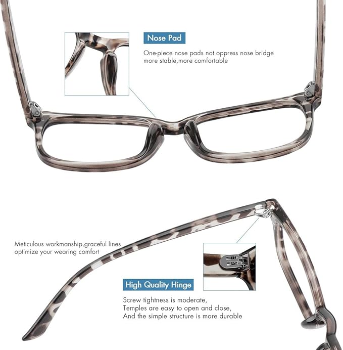 MEETSUN 3-Pack Blue Light Blocking Glasses, Anti Eye Strain Headache (Sleep Better), Computer Glasses UV400 Lens (Brown Gradient + Leopard + Tortoiseshell)