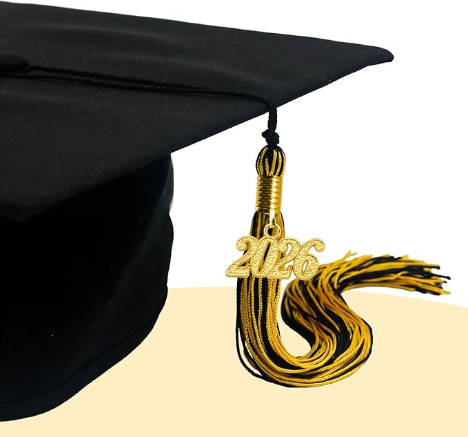 GraduationMall Single&Multiple Color Graduation Tassel with 2026 Year Charm 9"